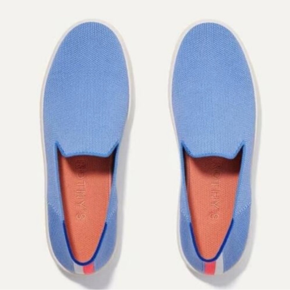 Rothy's Boardwalk Blue Slip-On Sneakers 8.5